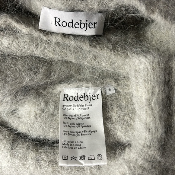 RODEBJER Falala Poloneck Jumpers Light grey Sweater size S - Picture 8 of 10